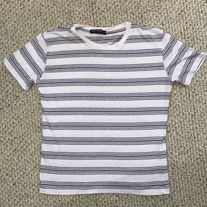 Brandy Melville Pale Pink Striped Shirt